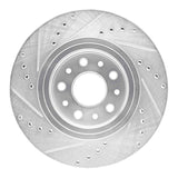 Dynamic Friction 2005-2009 Ford Freestyle Front Right Drilled & Slotted Silver Brake Rotor by Dynamic Friction Company 631-54052R