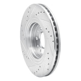 Dynamic Friction 2005-2009 Ford Freestyle Front Right Drilled & Slotted Silver Brake Rotor by Dynamic Friction Company 631-54052R
