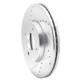Dynamic Friction 2005-2012 Ford Focus Front Left Drilled & Slotted Silver Brake Rotor by Dynamic Friction Company 631-54053L