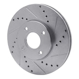 Dynamic Friction 2005-2012 Ford EcoSport (Mexico) Front Right Drilled & Slotted Silver Brake Rotor by Dynamic Friction Company 631-54053R