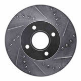Dynamic Friction 2005-2012 Ford EcoSport (Mexico) Front Right Drilled & Slotted Silver Brake Rotor by Dynamic Friction Company 631-54053R