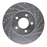 Dynamic Friction 2005-2010 Ford Mustang Front Right Drilled & Slotted Silver Brake Rotor by Dynamic Friction Company 631-54056R