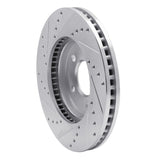 Dynamic Friction 2005-2010 Ford Mustang Front Right Drilled & Slotted Silver Brake Rotor by Dynamic Friction Company 631-54056R