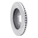 Dynamic Friction 2005-2014 Ford Mustang Front Left Drilled & Slotted Silver Brake Rotor by Dynamic Friction Company 631-54057L