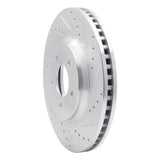 Dynamic Friction 2005-2014 Ford Mustang Front Right Drilled & Slotted Silver Brake Rotor by Dynamic Friction Company 631-54057R