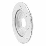 Dynamic Friction 2005-2014 Ford Mustang Rear Left Drilled & Slotted Silver Brake Rotor by Dynamic Friction Company 631-54058L