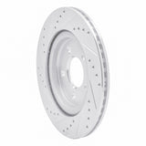 Dynamic Friction 2005-2014 Ford Mustang Rear Right Drilled & Slotted Silver Brake Rotor by Dynamic Friction Company 631-54058R