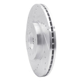 Dynamic Friction 2006-2013 Ford Fusion Front Left Drilled & Slotted Silver Brake Rotor by Dynamic Friction Company 631-54059L