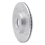 Dynamic Friction 2006-2013 Ford Fusion Front Right Drilled & Slotted Silver Brake Rotor by Dynamic Friction Company 631-54059R