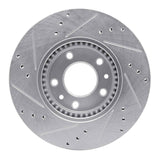 Dynamic Friction 2006-2013 Ford Fusion Front Right Drilled & Slotted Silver Brake Rotor by Dynamic Friction Company 631-54059R