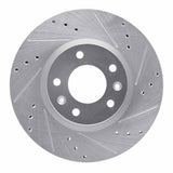 Dynamic Friction 2006-2013 Ford Fusion Front Right Drilled & Slotted Silver Brake Rotor by Dynamic Friction Company 631-54059R
