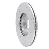 Dynamic Friction 2006-2013 Ford Fusion Front Right Drilled & Slotted Silver Brake Rotor by Dynamic Friction Company 631-54059R