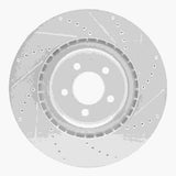 Dynamic Friction 2007-2014 Ford Mustang Front Left Drilled & Slotted Silver Brake Rotor by Dynamic Friction Company 631-54060L