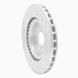 Dynamic Friction 2007-2014 Ford Mustang Front Left Drilled & Slotted Silver Brake Rotor by Dynamic Friction Company 631-54060L