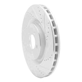 Dynamic Friction 2007-2014 Ford Mustang Front Right Drilled & Slotted Silver Brake Rotor by Dynamic Friction Company 631-54060R