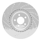 Dynamic Friction 2007-2014 Ford Mustang Front Right Drilled & Slotted Silver Brake Rotor by Dynamic Friction Company 631-54060R