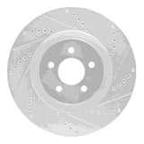 Dynamic Friction 2007-2014 Ford Mustang Front Right Drilled & Slotted Silver Brake Rotor by Dynamic Friction Company 631-54060R