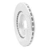 Dynamic Friction 2007-2014 Ford Mustang Front Right Drilled & Slotted Silver Brake Rotor by Dynamic Friction Company 631-54060R