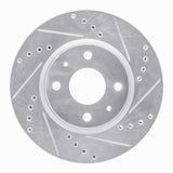 Dynamic Friction 2008-2011 Ford Focus Front Right Drilled & Slotted Silver Brake Rotor by Dynamic Friction Company 631-54061R