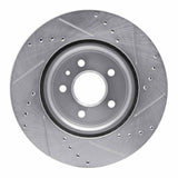 R1 Concepts 09-10 Lincoln Mks Front Left Drilled & Slotted Silver Brake Rotor by R1 Concepts RNC-631-54062L