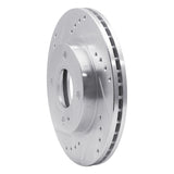 Dynamic Friction 2011-2019 Ford Figo (Mexico) Front Left Drilled & Slotted Silver Brake Rotor by Dynamic Friction Company 631-54063L