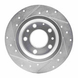 R1 Concepts 1998-2015 Ford Fusion Rear Right Drilled & Slotted Silver Brake Rotor by R1 Concepts 631-54064R
