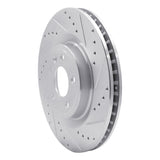 Dynamic Friction 2011-2014 Ford Mustang Front Right Drilled & Slotted Silver Brake Rotor by Dynamic Friction Company 631-54065R