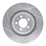 Dynamic Friction 2011-2014 Ford Mustang Front Right Drilled & Slotted Silver Brake Rotor by Dynamic Friction Company 631-54065R