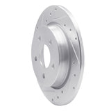Dynamic Friction 2012-2018 Ford Focus Rear Left Drilled & Slotted Silver Brake Rotor by Dynamic Friction Company 631-54066L