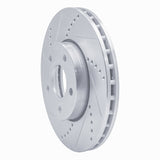 Dynamic Friction 2012-2018 Ford C-Max Front Left Drilled & Slotted Silver Brake Rotor by Dynamic Friction Company 631-54067L