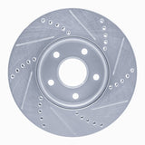 Dynamic Friction 2012-2018 Ford C-Max Front Left Drilled & Slotted Silver Brake Rotor by Dynamic Friction Company 631-54067L
