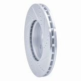 Dynamic Friction 2012-2018 Ford C-Max Front Left Drilled & Slotted Silver Brake Rotor by Dynamic Friction Company 631-54067L