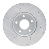 Dynamic Friction 2012-2018 Ford C-Max Front Right Drilled & Slotted Silver Brake Rotor by Dynamic Friction Company 631-54067R