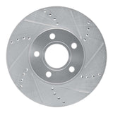 Dynamic Friction 2012-2018 Ford C-Max Front Right Drilled & Slotted Silver Brake Rotor by Dynamic Friction Company 631-54067R