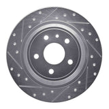 Dynamic Friction 2013-2020 Ford Special Service Police Sedan Rear Left Drilled & Slotted Silver Brake Rotor by Dynamic Friction Company 631-54068L