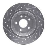 Dynamic Friction 2013-2020 Ford Special Service Police Sedan Rear Right Drilled & Slotted Silver Brake Rotor by Dynamic Friction Company 631-54068R