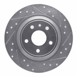 Dynamic Friction 2013-2020 Ford Special Service Police Sedan Rear Right Drilled & Slotted Silver Brake Rotor by Dynamic Friction Company 631-54068R