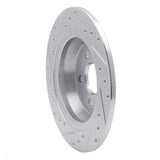 Dynamic Friction 2013-2020 Ford Special Service Police Sedan Rear Right Drilled & Slotted Silver Brake Rotor by Dynamic Friction Company 631-54068R