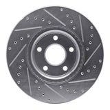Dynamic Friction 2004-2019 Ford C-Max Front Left Drilled & Slotted Silver Brake Rotor by Dynamic Friction Company 631-54069L