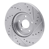 Dynamic Friction 2004-2019 Ford C-Max Front Left Drilled & Slotted Silver Brake Rotor by Dynamic Friction Company 631-54069L