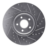 Dynamic Friction 2004-2019 Ford Escape Front Left Drilled & Slotted Silver Brake Rotor by Dynamic Friction Company 631-54070L