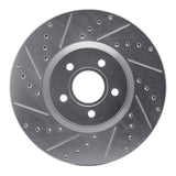 Dynamic Friction 2004-2019 Ford Escape Front Left Drilled & Slotted Silver Brake Rotor by Dynamic Friction Company 631-54070L