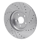 Dynamic Friction 2004-2019 Ford Escape Front Left Drilled & Slotted Silver Brake Rotor by Dynamic Friction Company 631-54070L