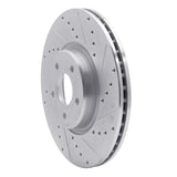 Dynamic Friction 2004-2019 Ford Escape Front Right Drilled & Slotted Silver Brake Rotor by Dynamic Friction Company 631-54070R