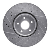 Dynamic Friction 2004-2019 Ford Escape Front Right Drilled & Slotted Silver Brake Rotor by Dynamic Friction Company 631-54070R