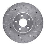 Dynamic Friction 2004-2019 Ford Escape Front Right Drilled & Slotted Silver Brake Rotor by Dynamic Friction Company 631-54070R