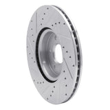 Dynamic Friction 2004-2019 Ford Escape Front Right Drilled & Slotted Silver Brake Rotor by Dynamic Friction Company 631-54070R