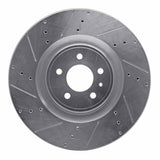 Dynamic Friction 2013-2014 Ford Mustang Front Left Drilled & Slotted Silver Brake Rotor by Dynamic Friction Company 631-54071L