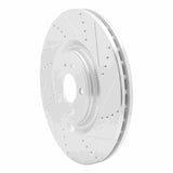 Dynamic Friction 2013-2014 Ford Mustang Front Right Drilled & Slotted Silver Brake Rotor by Dynamic Friction Company 631-54071R