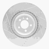 Dynamic Friction 2013-2014 Ford Mustang Front Right Drilled & Slotted Silver Brake Rotor by Dynamic Friction Company 631-54071R